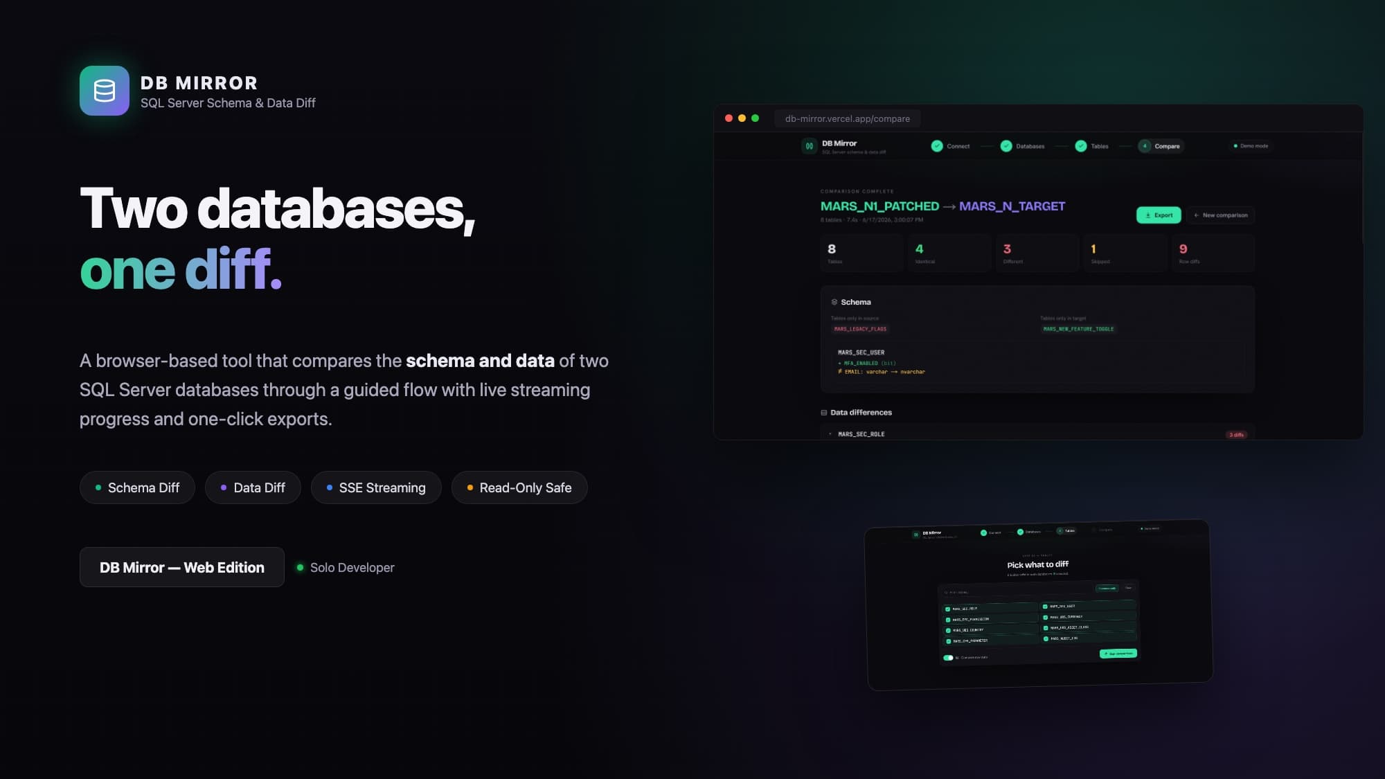DB Mirror — Web Edition